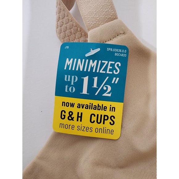 Vanity Fair Womens Beige Sport Wirefree Underwire Bra Sz 38C Style 16345 - Picture 3 of 7